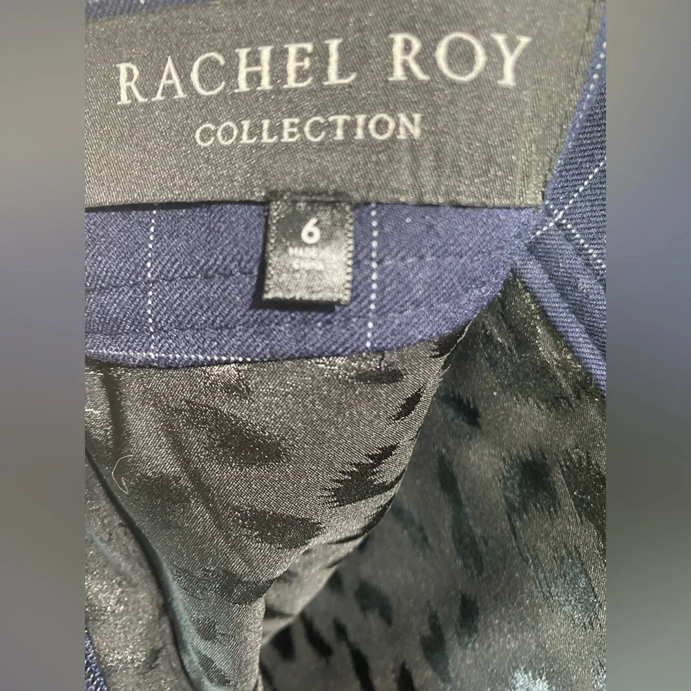 Rachel Roy Collection Navy Blue Asymmetrical Wrap Skirt Size 6‎